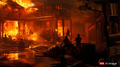 Drunk Mumbai man sets cow ablaze, torches 15 bikes, 3 shops after clash with owner