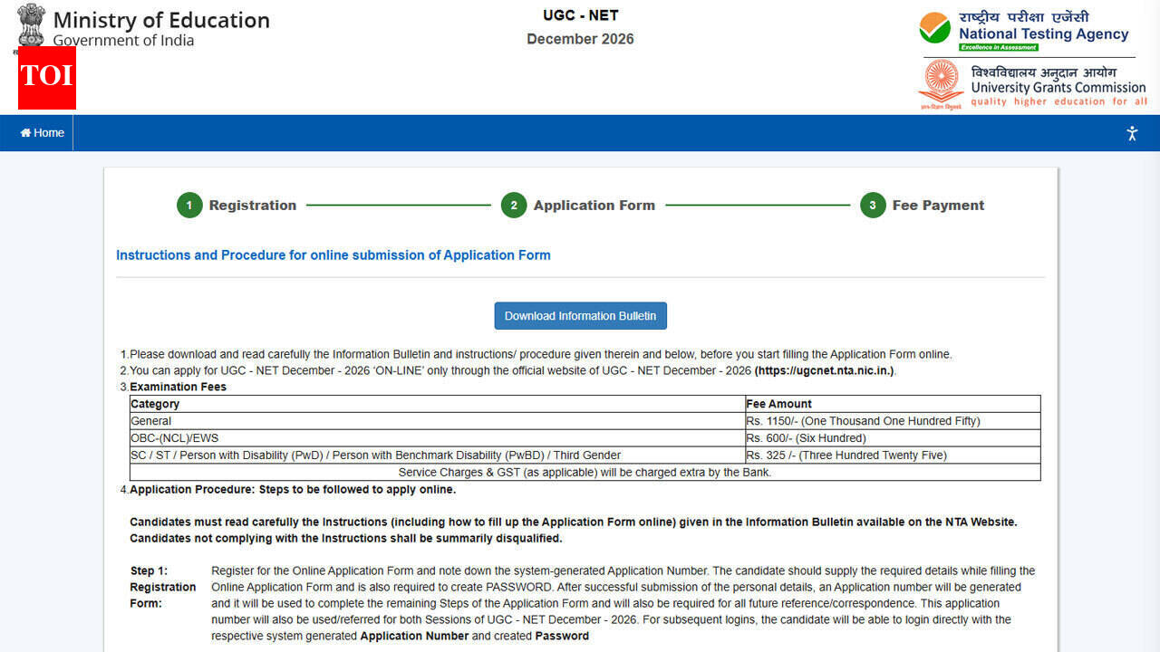 UGC NET December 2026 registration closes tonight