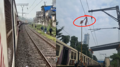 Mumbai Harbour line disrupted for 30 minutes after cloth gets entangled in overhead wire at Sewri