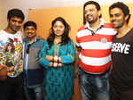 Sunidhi Chauhan @ song recording