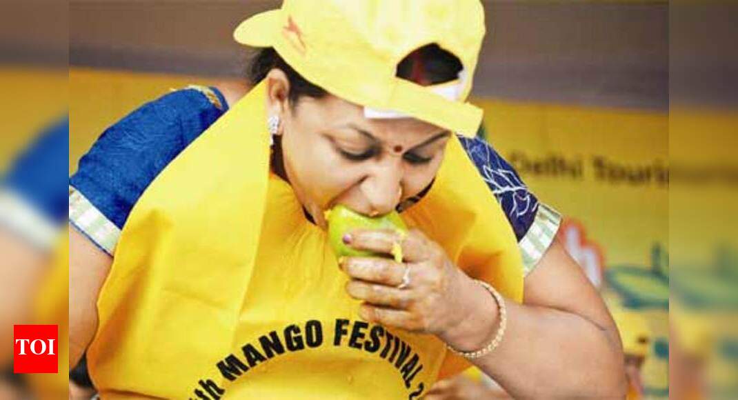 Mango eating competition in the city Times of India