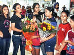 Saina Nehwal's grand welcome in Delhi