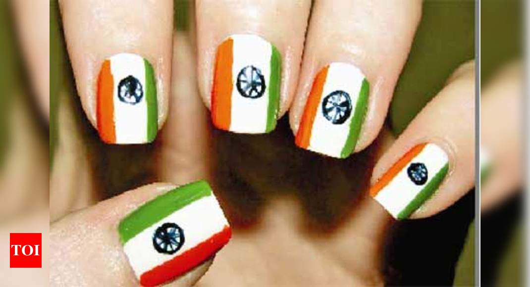 🇮🇳Indian flag Nail art at Home 💅|| Republic day special#nailart #indian  #naildesign - YouTube