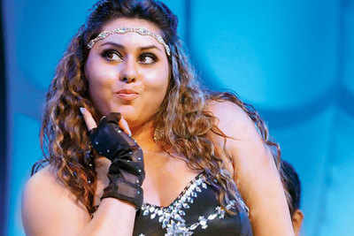 Namita performs at an event in Hyderabad
