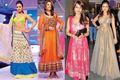 Leading ladies of Tollywood walk the ramp for Shilpa Reddy at a fashion show in Hyderabad