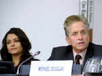Ash with Michael Douglas at UN