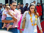 Star couple Lara Dutta and Mahesh Bhupathi's first public appearance with Saira