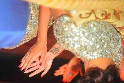 What does Esha's AR tattoo stand for? | Hindi Movie News - Times of India What does Esha's AR tattoo stand for? | Hindi Movie News - Times of India