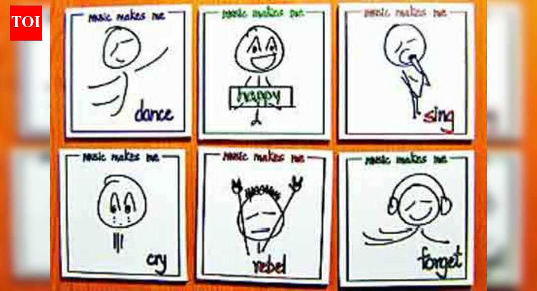 Saying it through stick figures - The Times of India