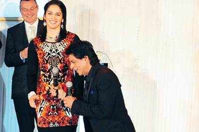 Shah Rukh Khan at his charming best at a launch