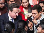 Aamir, Cameron interact with students
