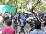 Media throngs Dutt's residence