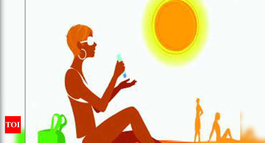 Health Clipart-girl represents sun safety UV protection clipart