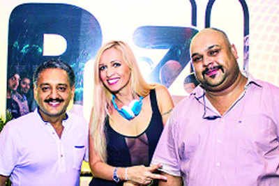 German DJ Sabrina Terence plays progressive and electro house at a club in Chandigarh