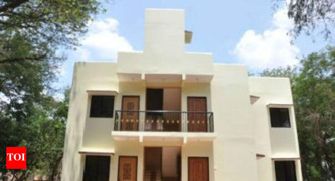 IITMadras engineers showcase lowcost housing model; 800 sq ft house for Rs 10 lakh Times of