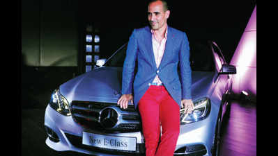 David Rocco attends the launch of the new E-Class variant of Mercedes-Benz in Delhi