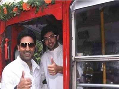 Abhishek Bachchan flags off special BEST buses