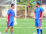 John, Baichung @ friendly football match