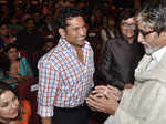 Big B, Sachin at a book launch