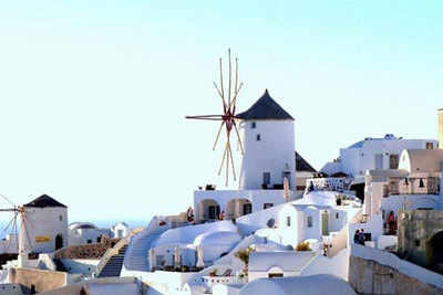 Santorini is pure magic in white and blue