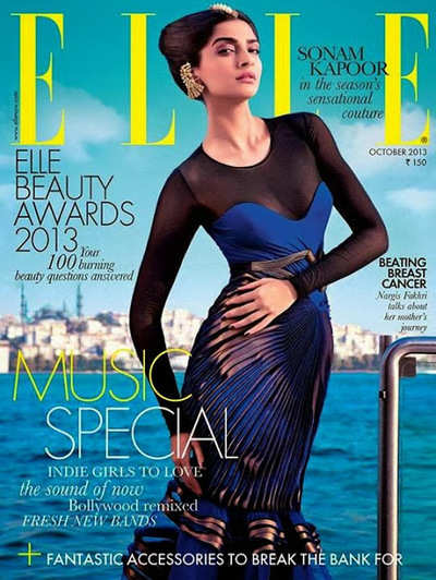 Sonam Kapoor on the cover of Elle | Tamil Movie News - Times of India