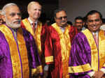 Modi, Ambani at a convocation ceremony