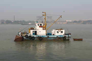 The Hooghly river and ghats
