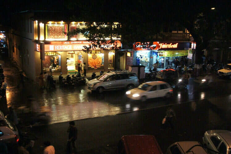 Busy city streets