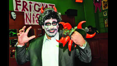 DJ Gaurav and DJ Shaan made the crowd groove in their scary best avatars at a Halloween bash in Bhopal