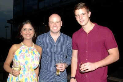 Sonika, Matt and Blake enjoy at the Sheraton Bangalore Hotel