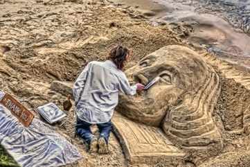 sculpture in the sand
