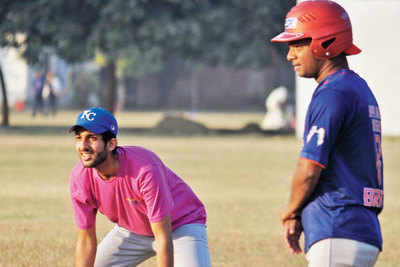 Raunaq Sahni organises a game of baseball for friends in Delhi