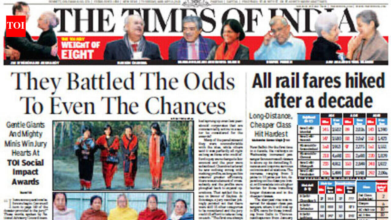 Making history with TOI cover'edge'