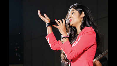 Singer Antara Mitra at the Lohri celebrations in Gurgaon hosted by The Epicentre