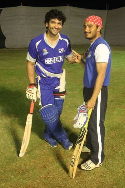 Darshan, Diganth practice for CCL team in Bangalore