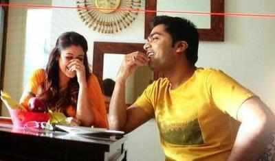 Simbu uncomfortable with Nayantara!