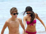 Justin Bieber and his ex girlfriend Selena Gomez snapped on the beach