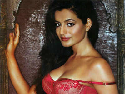 Ameesha Patel's oops moment; shows underwear at party