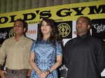 Madhuri promotes Gulaab Gang at Gold Gym