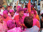 Pro-Telangana supporters celebrate