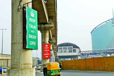 ‘Keep calm’ ads on Rapid Metro make Gurgaon smile