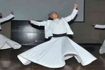 Whirling dervishes performs at Park Hyatt in Hyderabad