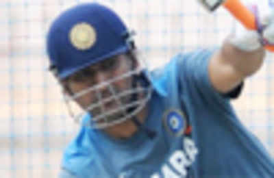 Dhoni takes Mishra to cleaners during net session