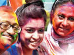Holi party of a channel