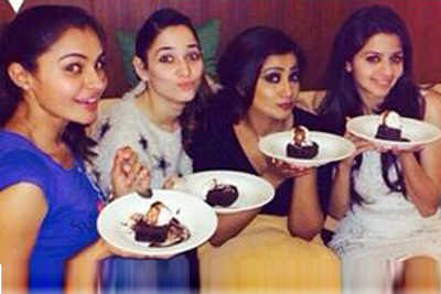 Andrea, Tamannaah and Vedika bond big time over food!