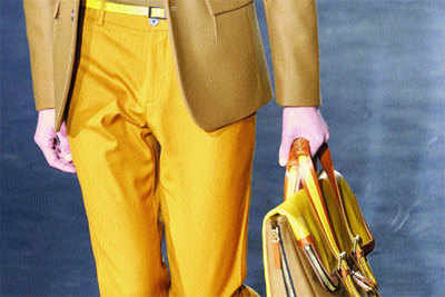 Man up with mustard yellow