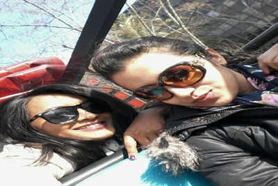 Trisha and Naina bond in Spain
