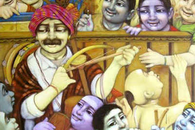 Depicting gurukul in his works
