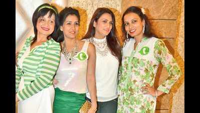 Ladies go green with pride at a whatsapp party hosted in Lucknow