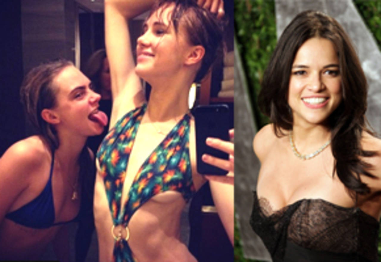 Cara Delevingne ditches Michelle Rodriguez, licks Suki Waterhouse